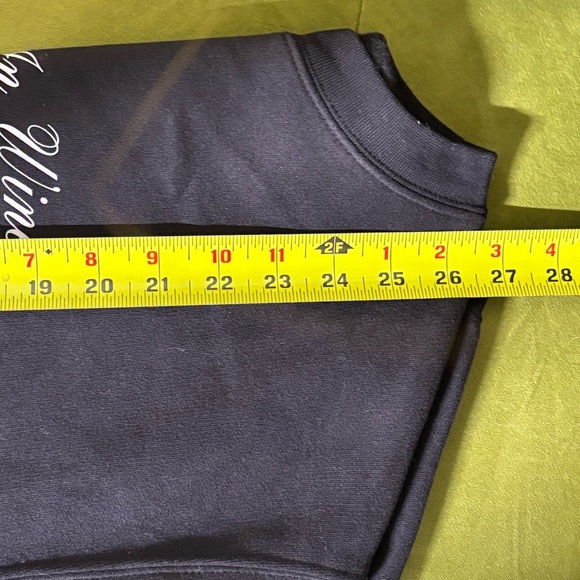 Brunette the Label prefaded oversized black sweatshirt “Partners in Wine” M/L - Picture 7 of 12